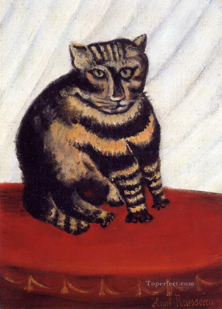 the tabby Henri Rousseau kitten Oil Paintings